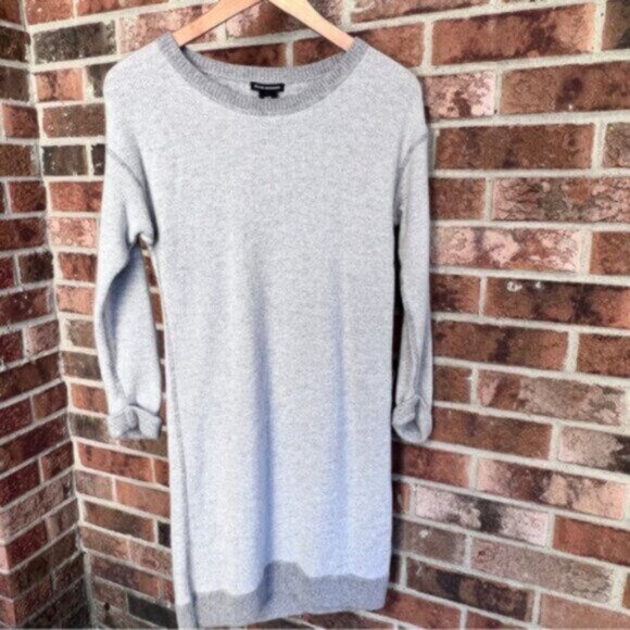 Club Monaco * Wool Cashmere Angora Gray Sweater Dress EUC - Picture 3 of 15